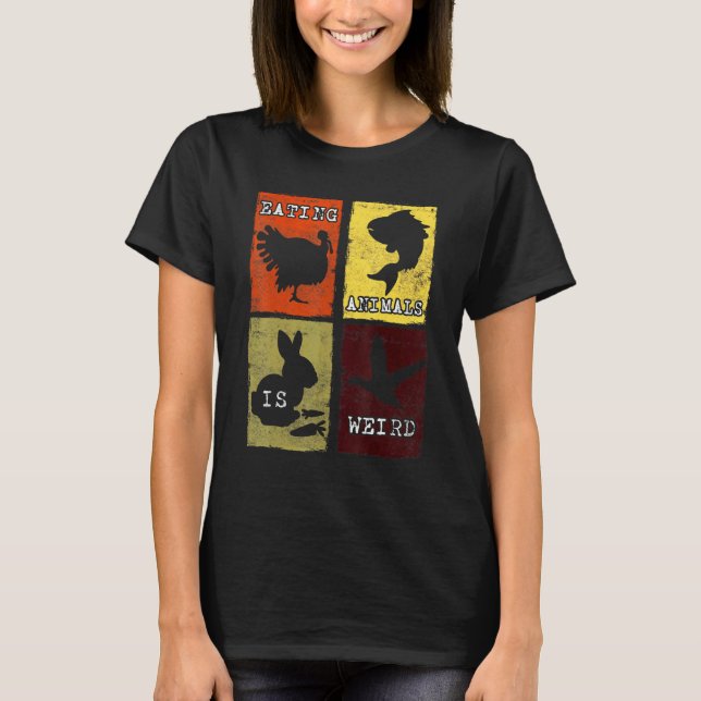 Camiseta Comer animales es raro anti crueldad animal (Anverso)