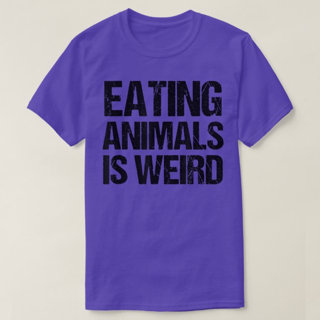 Camiseta Comer Animales Es Raro Orgullo Vegetario Animal Ri (Diseño del anverso)