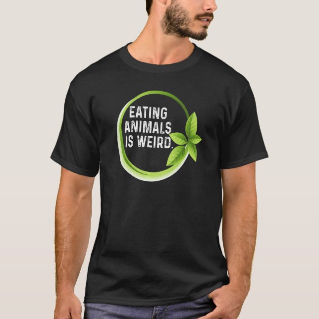 Camiseta Comer Animales Es Vegetales Vegetarios Raros Vega (Anverso)