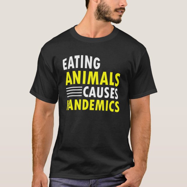 Camiseta Comer animales provoca pandemias citando a la disi (Anverso)