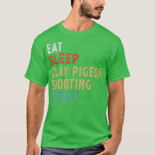 Camiseta Comer arcilla dormido Pigeon Repetir Gracioso Juga
