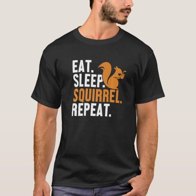 Camiseta Comer ardilla para dormir Repetir Fox Eastern Grey (Anverso)