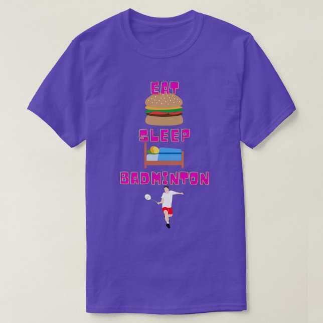 Camiseta Comer Badminton De Sueño En T Amarillo (Diseño del anverso)