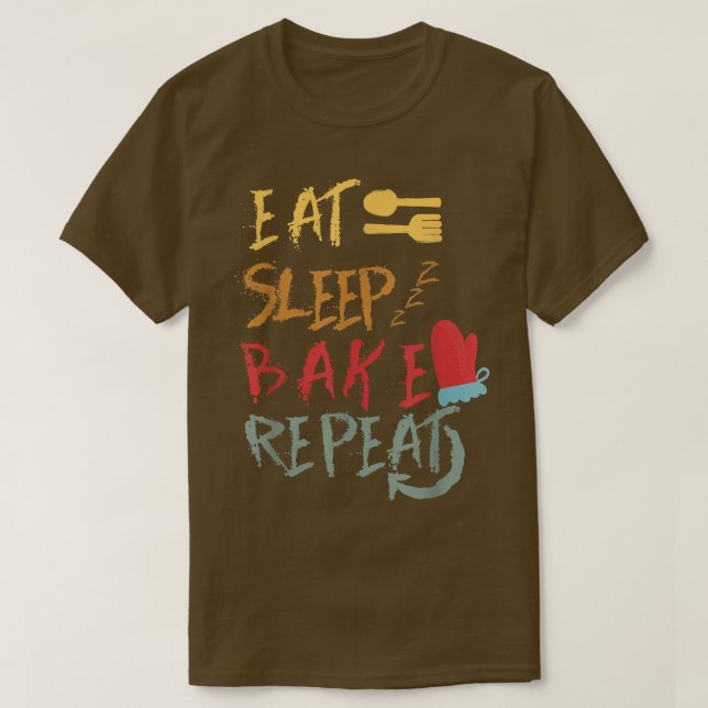 Camiseta Comer Bake De Sueño Repetir Divertidos Diseños De  (Diseño del anverso)