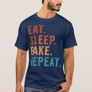 Camiseta Comer Bake De Sueño Repetir Pasta Baker Panadería