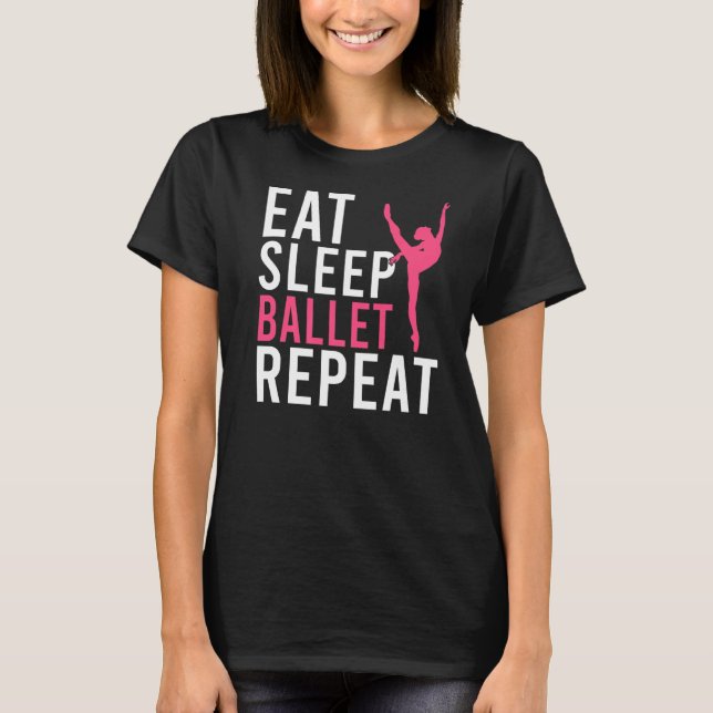 Camiseta Comer ballet de sueño ballet de baile repetido (Anverso)