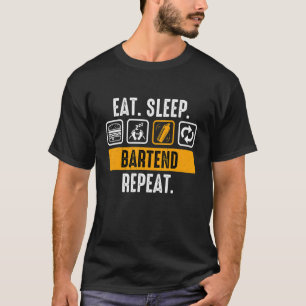 Camiseta Comer barra de repetición de suspensión de sueño