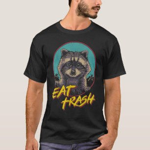 Camiseta Comer Basura Raccoon Panda Humor Para Basura Para