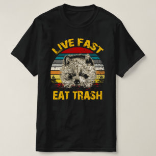 Camiseta comer basura rápida en vivo