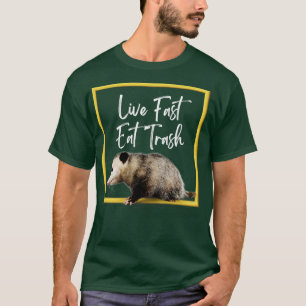 Camiseta Comer basura rápido en vivo1