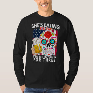 Camiseta Comer Beber Por 2 Im Para 3 Embarazo No