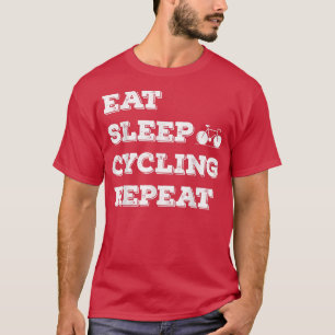 Camiseta Comer bicicleta de repetición en ciclo de sueño