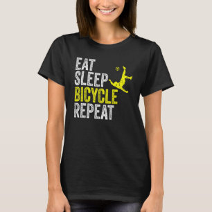 Camiseta Comer Bicycle Sleep Bicycle Repetir Fútbol Bicicle