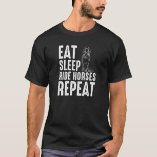 Camiseta Comer Caballos De Sueño Repita El Motif Para El Pr