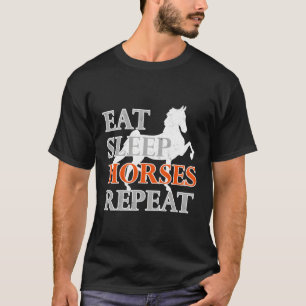 Camiseta Comer Caballos de Sueño Repita Equine Sports Thera