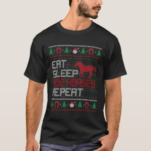 Camiseta Comer Caballos de Sueño Repitiendo un Sudor Feo Ch