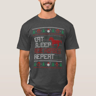 Camiseta Comer caballos de viaje de sueño repite caballo de