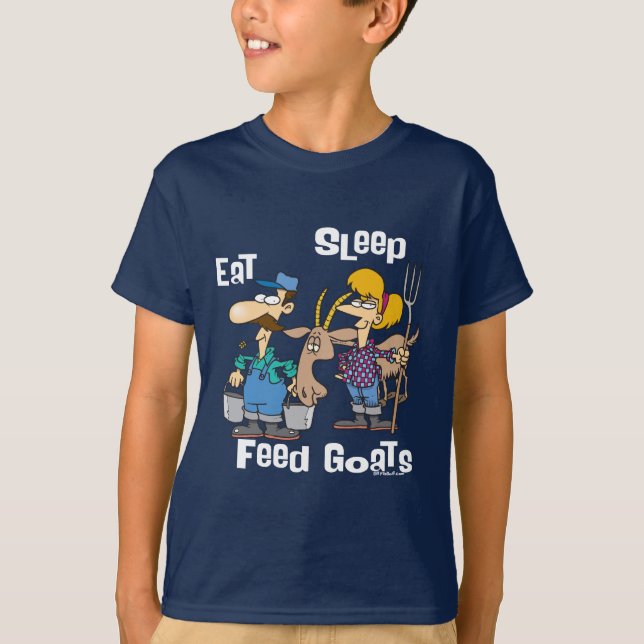 Camiseta Comer cabras de alimentación para dormir (Anverso)