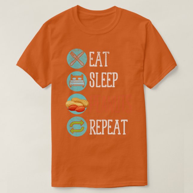 Camiseta Comer cacahuetes de sueño repetidos (Diseño del anverso)
