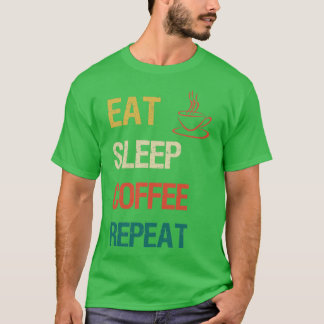 Camiseta Comer café de sueño repitiendo