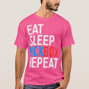 Camiseta Comer caja de Kickbox Sleep Repetir Kickboxing