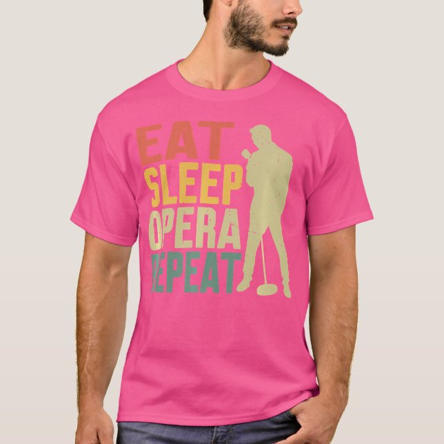 Camiseta Comer cantante de ópera de sueño repetido (Anverso)