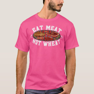 Camiseta Comer carne no trigo Divertido Lema Vegan Vida San