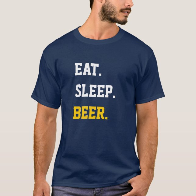 Camiseta Comer cerveza de sueño (Anverso)