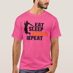 Camiseta Comer Cesta De Duerma Repetir Un Regalo Gracioso P