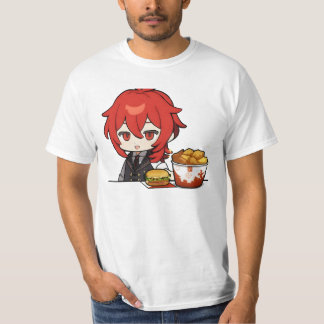 Camiseta comer chibi diluc