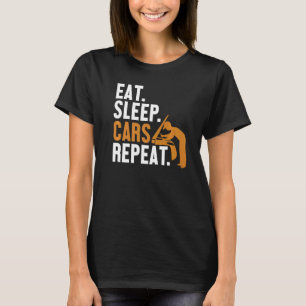 Camiseta Comer Coches de Sueño Repetición Automotriz Auto M