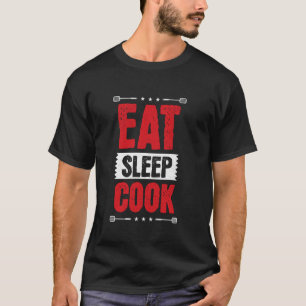 Camiseta Comer Cocina De Sueño, Chef Hilarante Cocinero Res