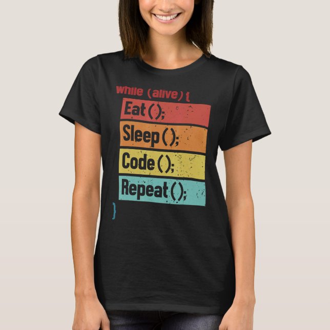 Camiseta Comer código de suspensión Repetir el desarrollado (Anverso)