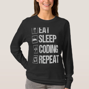 Camiseta Comer código de suspensión repetir programador inf