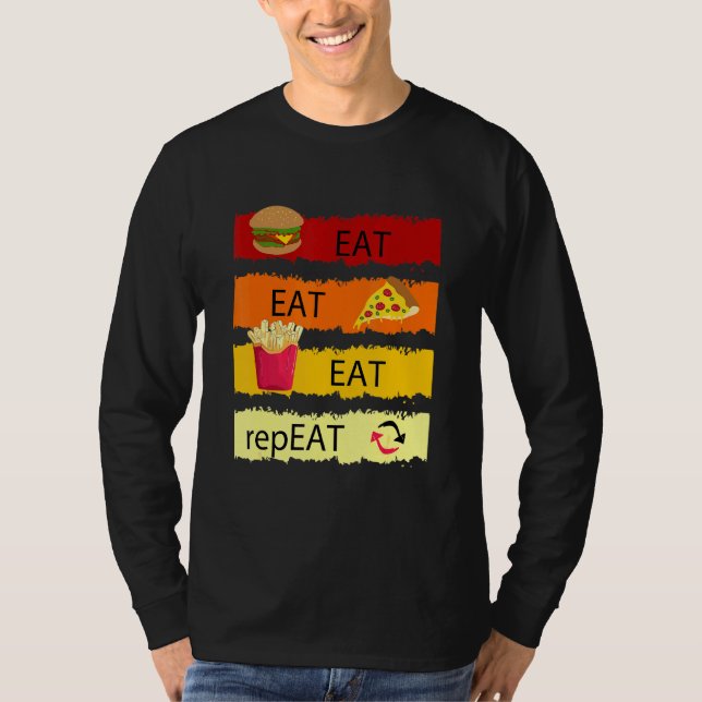 Camiseta Comer Comer Comer Repetir Hamburguesa Cheeseburger (Anverso)