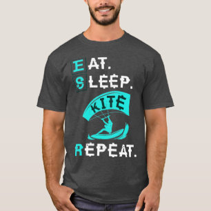 Camiseta Comer cometa de sueño repetir kitesurf