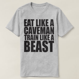 Camiseta Comer Como Un Caballero, Entrenar Como Una Bestia 
