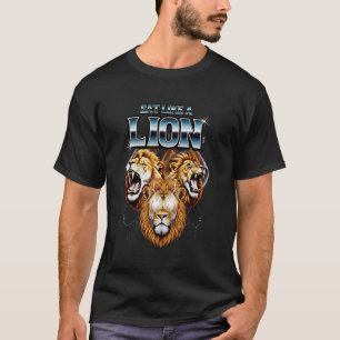 Camiseta Comer Como Un León Dieta Carnívora Come Carne