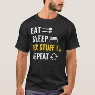 Camiseta Comer Cosas De Fijación De Sueño Repetición De Tra