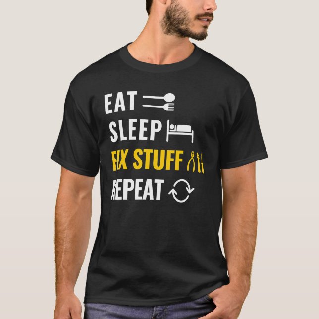 Camiseta Comer Cosas De Fijación De Sueño Repetición De Tra (Anverso)