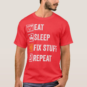 Camiseta Comer cosas de Wi-Fi de sueño repetidas para Repai
