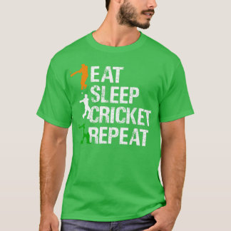 Camiseta Comer Cricket Sleep Cricket Repetir Cricketing Jug