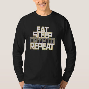 Camiseta Comer Cripto De Suspensión Repetido Para Cripto
