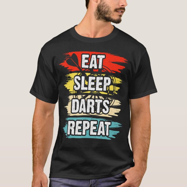 Camiseta Comer Dardos de Dormitorio Repetir (Anverso)
