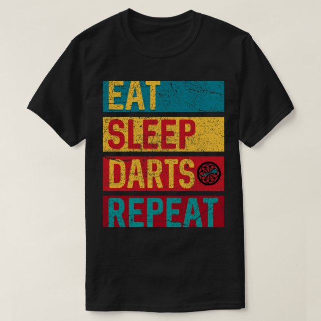 Camiseta Comer Dardos de Dormitorio Repetir (Diseño del anverso)