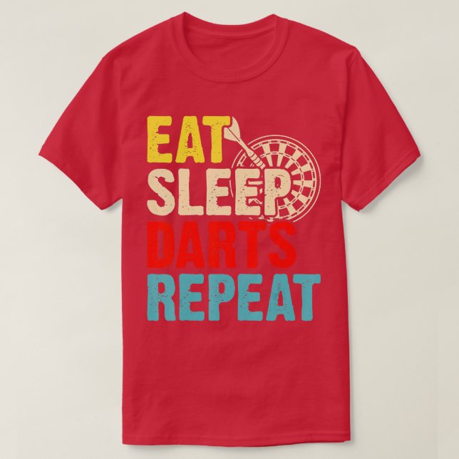 Camiseta Comer Dardos de Dormitorio Repetir (Diseño del anverso)