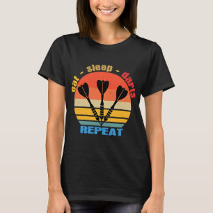Camiseta Comer Dardos de Dormitorio Repetir el diseño del a