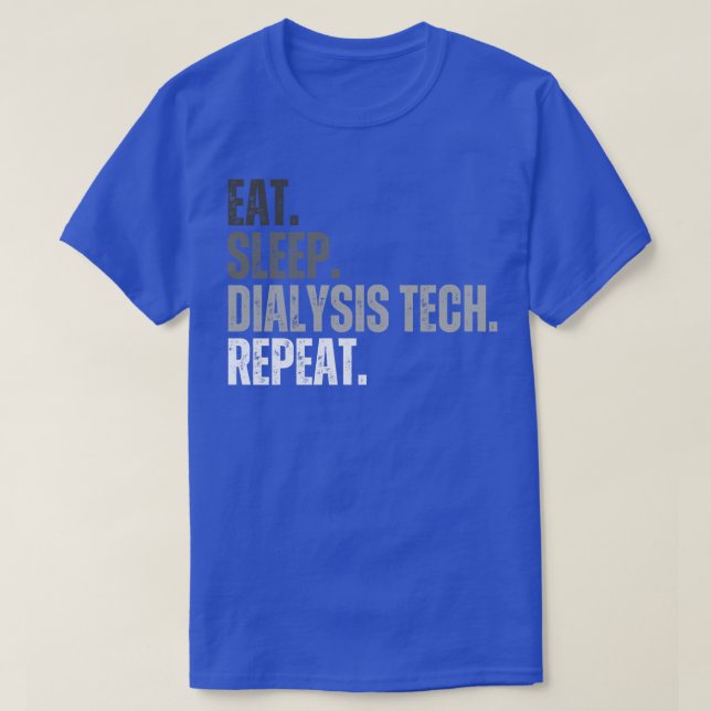 Camiseta Comer diálisis de sueño Tech Repetir 3 (Diseño del anverso)