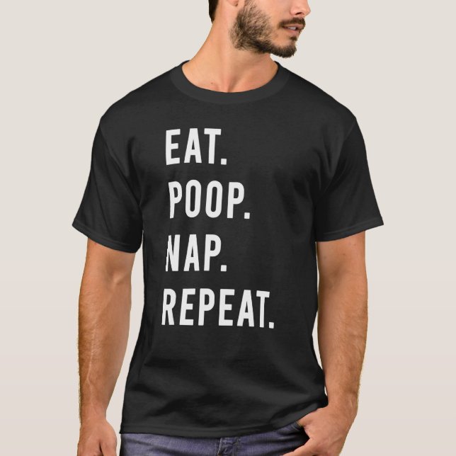 Camiseta Comer digest Sleep Repetir Bowl Irritable (Anverso)