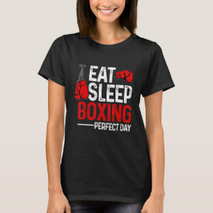 Camiseta Comer divertida. Duerme. Repito. Boxing Lover Perf
